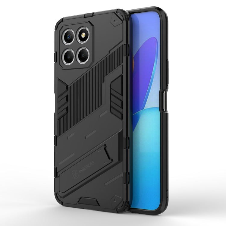 For Honor X8 5G Punk Armor PC + TPU Phone Case with Holder(Black) - Honor Cases by PMC TechLife | Online Shopping South Africa | PMC TechLife | Buy Now Pay Later Mobicred