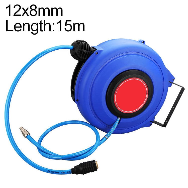 LAIZE Automatic Retractable Air Hose Reel Pneumatic PU Tube, Specification:12x8mm, 15m - free shipping - PMC TechLife - Order now!