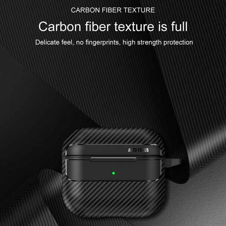 For AirPods 3 Carbon Fiber Texture Anti-fall Earphone Protective Case(Green) - For AirPods 3 by PMC Jewellery | Online Shopping South Africa | PMC Jewellery | Buy Now Pay Later Mobicred