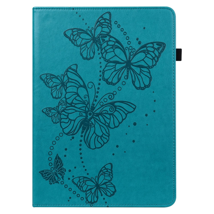 For Lenovo Tab M10 3rd Gen Embossed Butterfly Pattern Leather Tablet Case(Blue) - Lenovo by PMC TechLife | Online Shopping South Africa | PMC TechLife | Buy Now Pay Later Mobicred