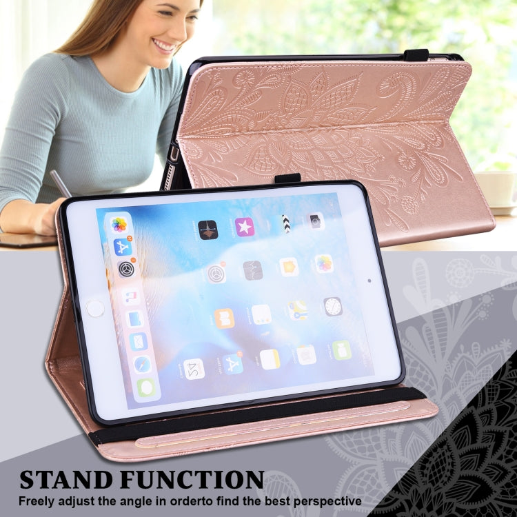 For Nokia T20 10.4 2021 Lace Flower Embossing Pattern Leather Tablet Case(Pink) - Nokia by PMC TechLife | Online Shopping South Africa | PMC TechLife | Buy Now Pay Later Mobicred