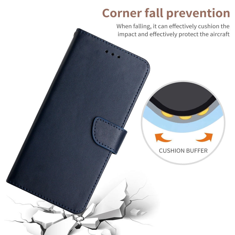 For Sharp Aquos Sense7 SH-V48 Genuine Leather Fingerprint-proof Flip Phone Case(Blue) - More Brand by PMC TechLife | Online Shopping South Africa | PMC TechLife | Buy Now Pay Later Mobicred