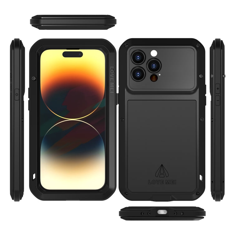 For iPhone 14 Pro Max LOVE MEI Metal Shockproof Life Waterproof Dustproof Phone Case(Red) - iPhone 14 Pro Max Cases by LOVE MEI | Online Shopping South Africa | PMC TechLife | Buy Now Pay Later Mobicred
