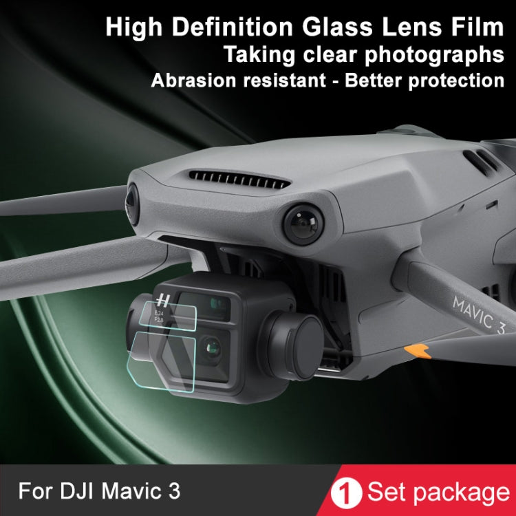 For DJI Mavic 3 IMAK Rear Camera Glass Lens Film, 1 Set Package -  by PMC Jewellery | Online Shopping South Africa | PMC Jewellery | Buy Now Pay Later Mobicred