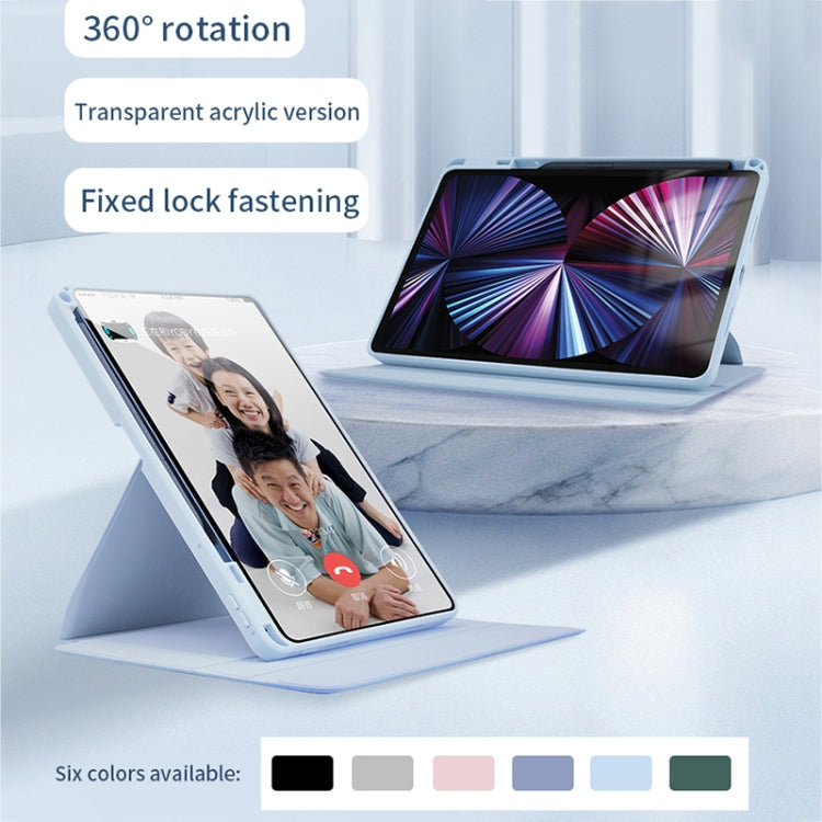 For Honor Pad 8 12 inch 2022 Acrylic 360 Degree Rotation Holder Tablet Leather Case(Grey) - Honor by PMC TechLife | Online Shopping South Africa | PMC TechLife | Buy Now Pay Later Mobicred