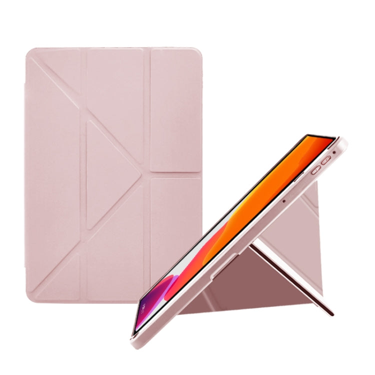 For Huawei MatePad 10.4 Acrylic 2 in 1 Y-fold Smart Leather Tablet Case(Pink) - Huawei by PMC TechLife | Online Shopping South Africa | PMC TechLife | Buy Now Pay Later Mobicred