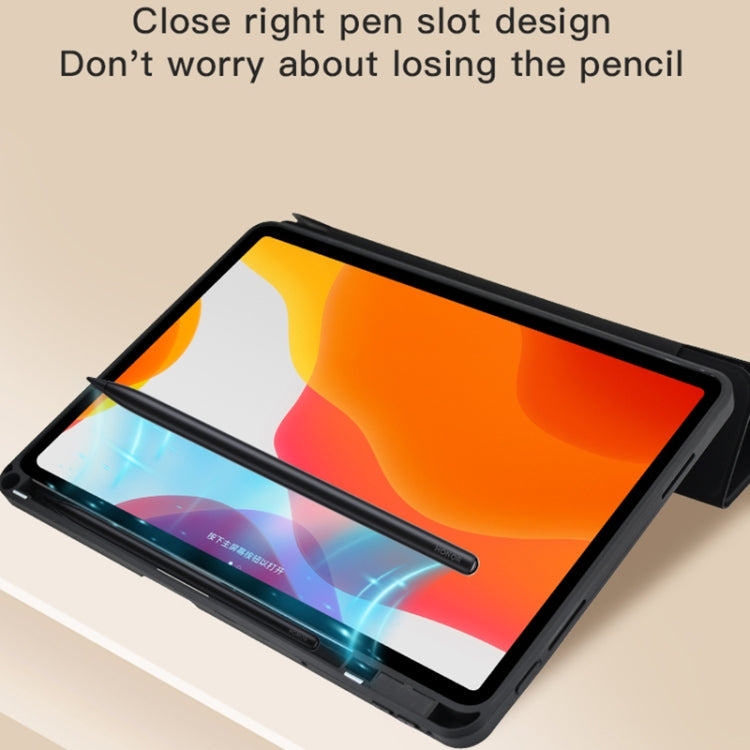 For OPPO Pad 11 2022 Acrylic 2 in 1 Y-fold Smart Leather Tablet Case(Black) - OPPO by PMC TechLife | Online Shopping South Africa | PMC TechLife | Buy Now Pay Later Mobicred