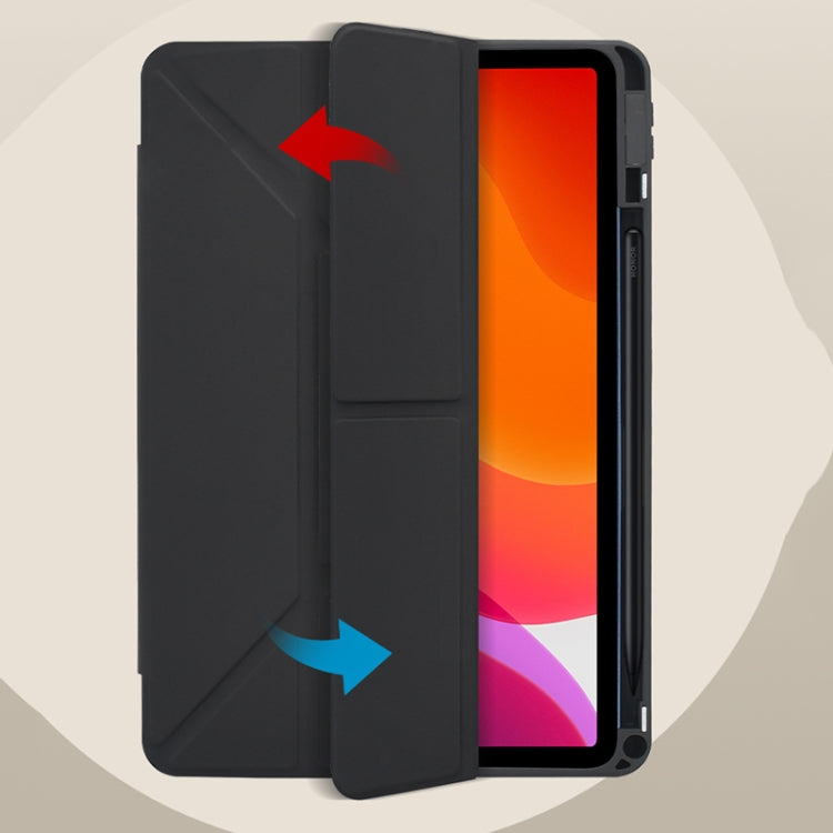 For OPPO Pad Air 10.3 2022 Acrylic 2 in 1 Y-fold Smart Leather Tablet Case(Grey) - OPPO by PMC TechLife | Online Shopping South Africa | PMC TechLife | Buy Now Pay Later Mobicred