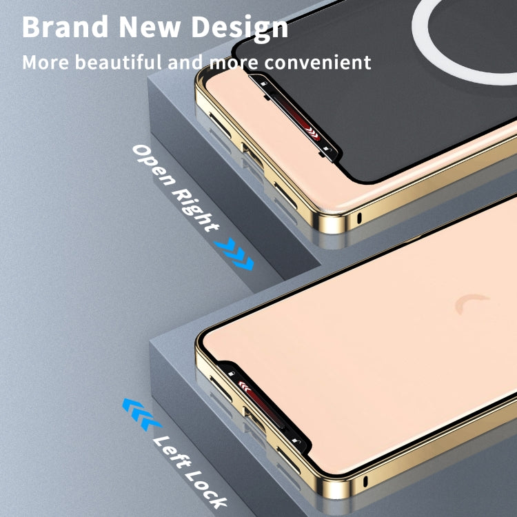 For Google Pixel 8a MagSafe Magnetic Frosted Metal Phone Case(Gold) - Google Cases by PMC TechLife | Online Shopping South Africa | PMC TechLife | Buy Now Pay Later Mobicred