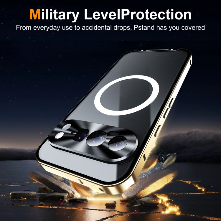 For Google Pixel 9 Pro MagSafe Magnetic Frosted Metal Phone Case(Gold) - Google Cases by PMC TechLife | Online Shopping South Africa | PMC TechLife | Buy Now Pay Later Mobicred