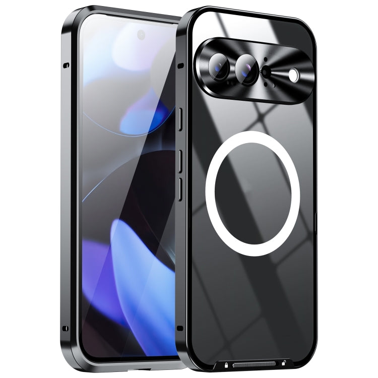 For Google Pixel 9 MagSafe Magnetic Frosted Metal Phone Case(Black) - Google Cases by PMC TechLife | Online Shopping South Africa | PMC TechLife | Buy Now Pay Later Mobicred
