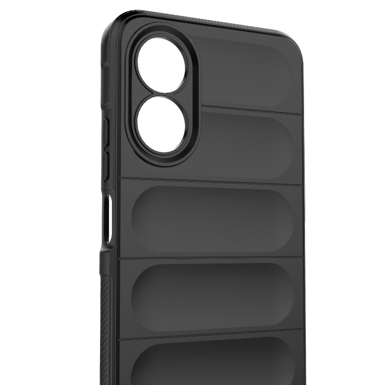 For OPPO A17 4G Global Magic Shield TPU + Flannel Phone Case(White) - OPPO Cases by PMC TechLife | Online Shopping South Africa | PMC TechLife | Buy Now Pay Later Mobicred