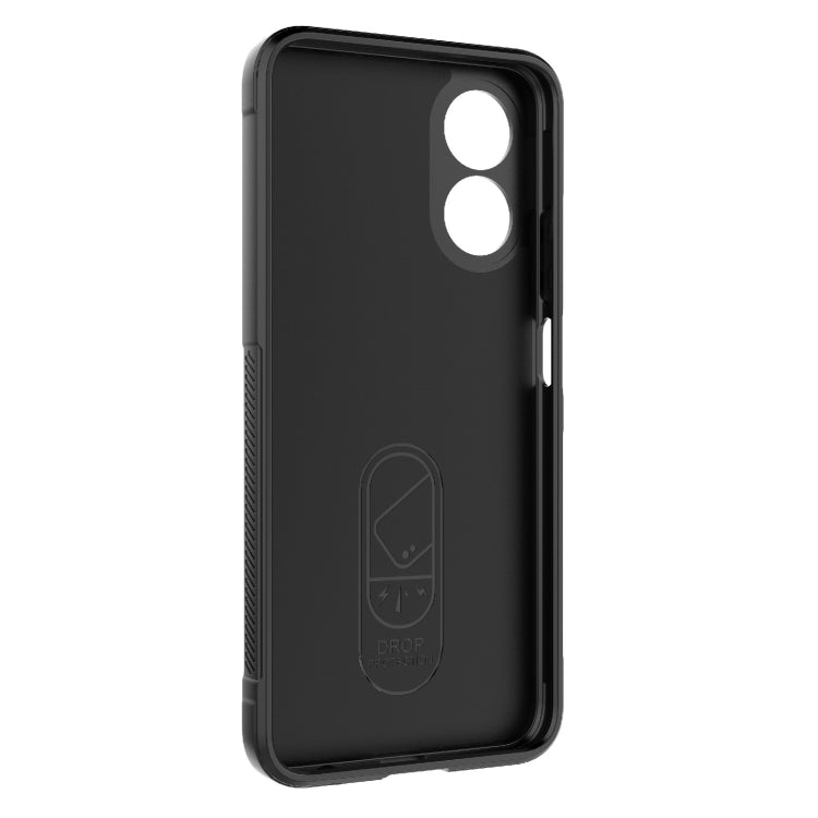 For OPPO A17 4G Global Magic Shield TPU + Flannel Phone Case(White) - OPPO Cases by PMC TechLife | Online Shopping South Africa | PMC TechLife | Buy Now Pay Later Mobicred