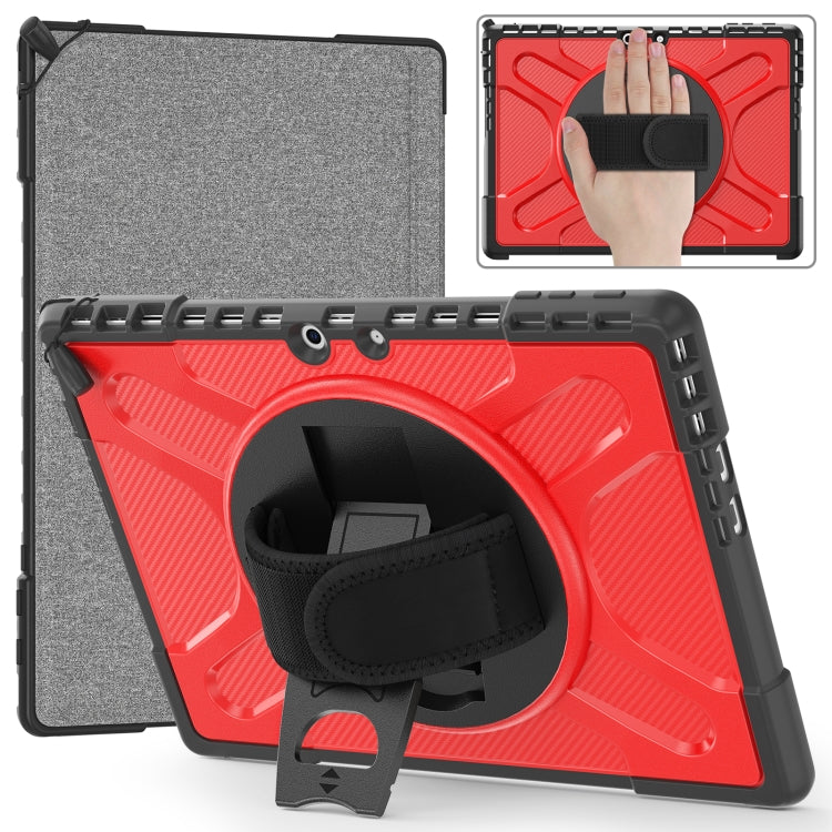 For MicroSoft Surface Pro 9 / 10 / 11 Rotatable Kickstand Grip Shockproof Tablet Case(Red) - Others by PMC TechLife | Online Shopping South Africa | PMC TechLife | Buy Now Pay Later Mobicred