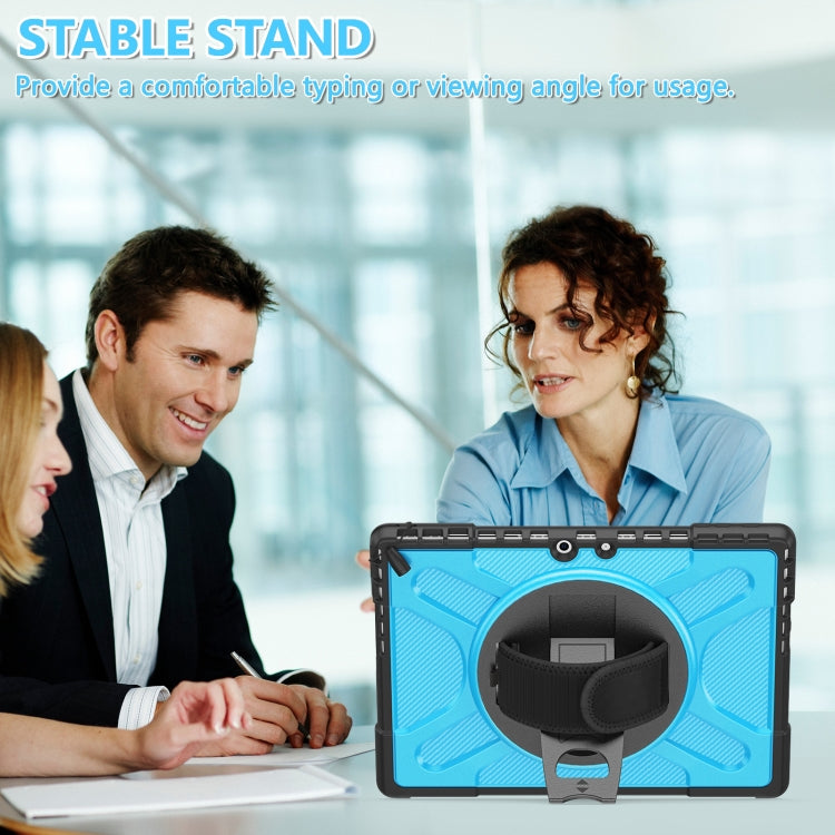 For MicroSoft Surface Pro 9 / 10 / 11 Rotatable Kickstand Grip Shockproof Tablet Case(Blue) - Others by PMc TechLife | Online Shopping South Africa | PMc TechLife | Buy Now Pay Later Mobicred