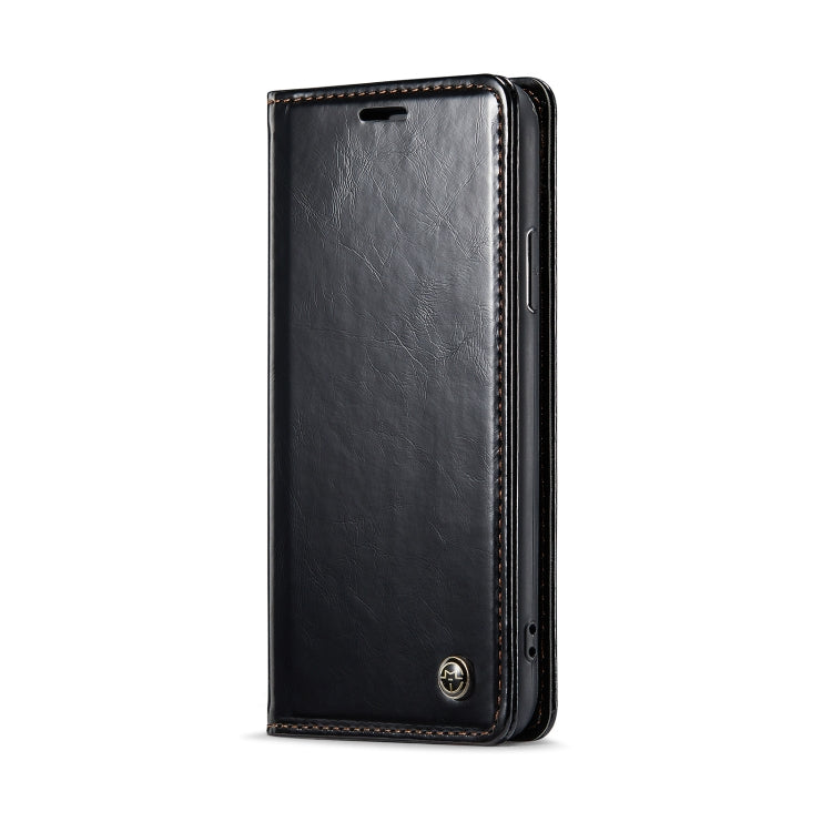 For iPhone XS Max CaseMe 003 Crazy Horse Texture Leather Phone Case(Black) - More iPhone Cases by CaseMe | Online Shopping South Africa | PMC Jewellery | Buy Now Pay Later Mobicred