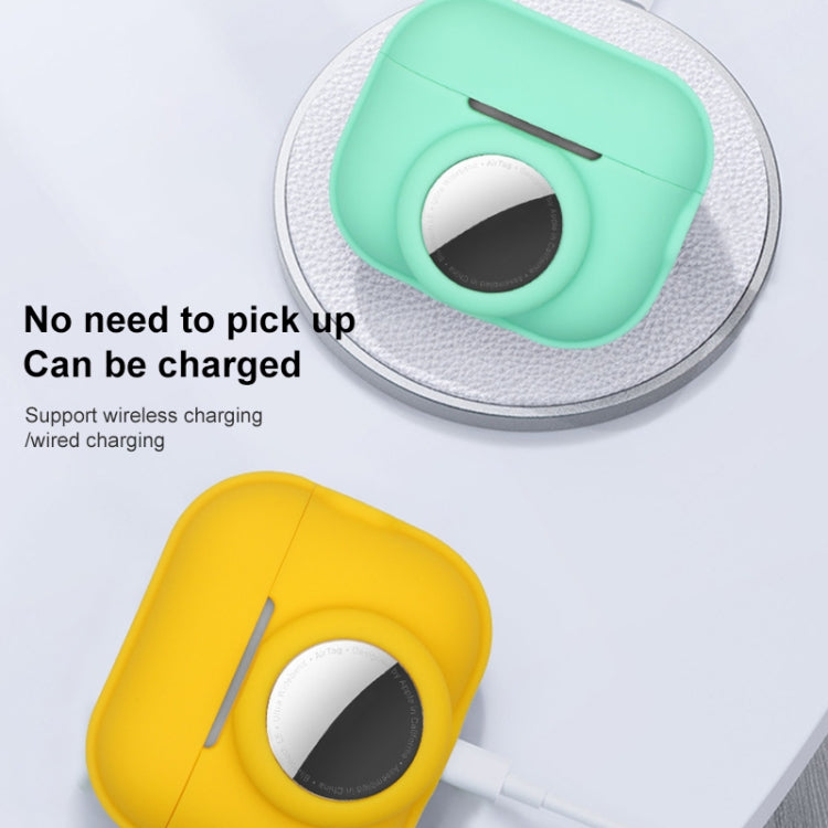 For AirPods Pro 2 / AirTag 2 in 1 Shockproof Full Coverage Silicone Protective Case(Fluorescence Blue) - For AirPods Pro 2 by PMC Jewellery | Online Shopping South Africa | PMC Jewellery | Buy Now Pay Later Mobicred