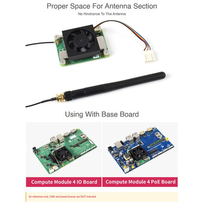 Waveshare Dedicated 3007 Cooling Fan for Raspberry Pi Compute Module 4 CM4, Power Supply:12V - Other Accessories by WAVESHARE | Online Shopping South Africa | PMC Jewellery | Buy Now Pay Later Mobicred