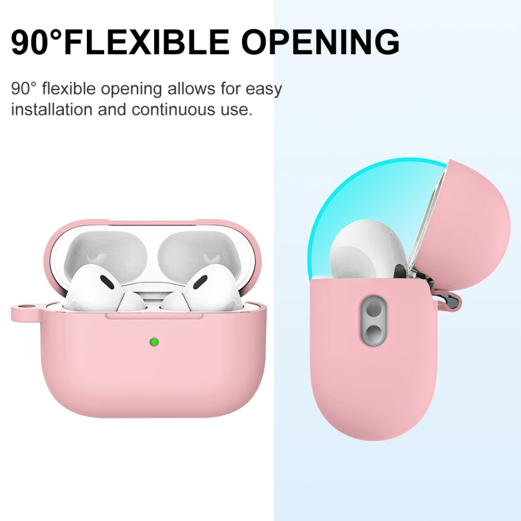 For AirPods Pro 2 Thickened One-piece Shockproof Earphone Case(Light Pink) - For AirPods Pro 2 by PMC Jewellery | Online Shopping South Africa | PMC Jewellery | Buy Now Pay Later Mobicred