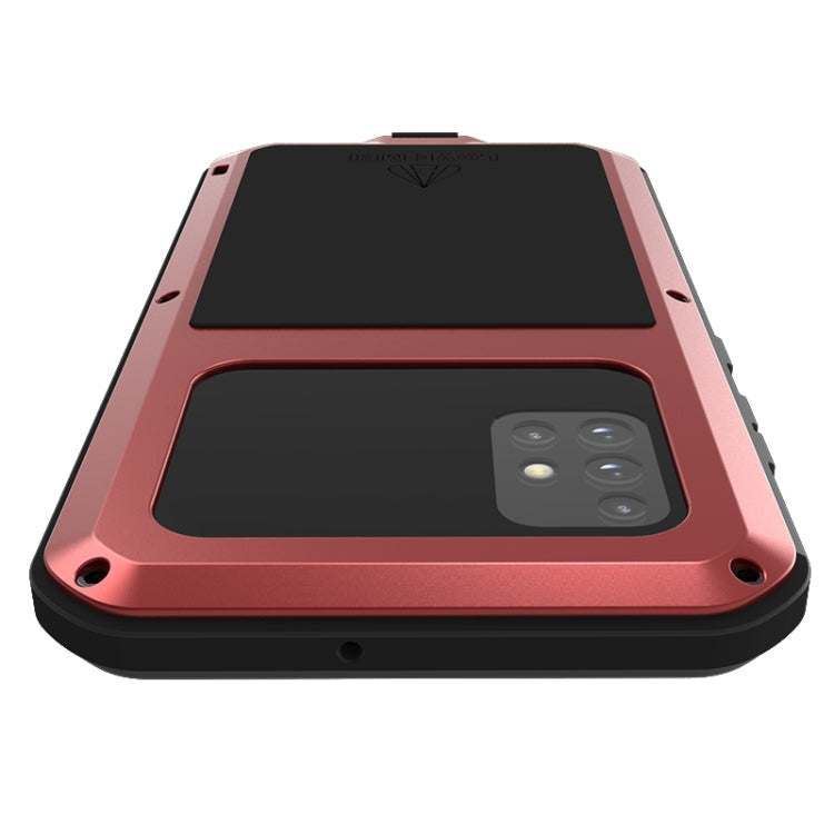 For Galaxy A51 LOVE MEI Metal Shockproof Waterproof Dustproof Protective Case(Red) - Galaxy Phone Cases by LOVE MEI | Online Shopping South Africa | PMC TechLife | Buy Now Pay Later Mobicred