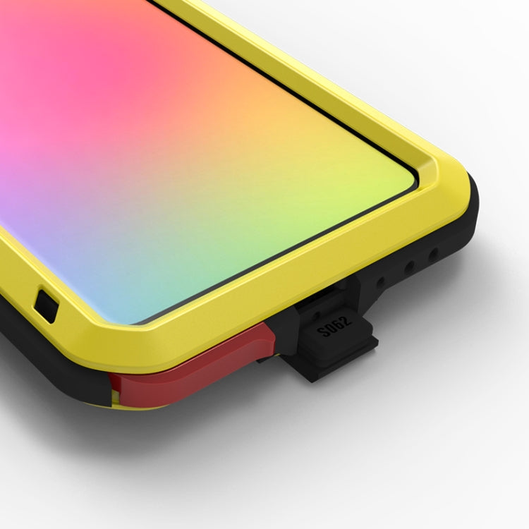 For Galaxy A71 LOVE MEI Metal Shockproof Waterproof Dustproof Protective Case(Yellow) - free shipping - PMC TechLife - Order now!