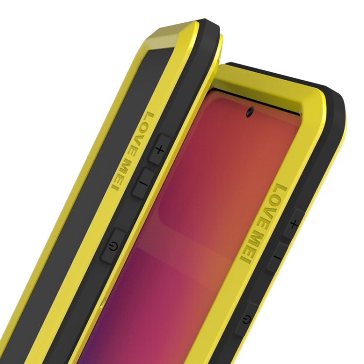 For Galaxy A71 LOVE MEI Metal Shockproof Waterproof Dustproof Protective Case(Yellow) - Galaxy Phone Cases by LOVE MEI | Online Shopping South Africa | PMC Jewellery | Buy Now Pay Later Mobicred