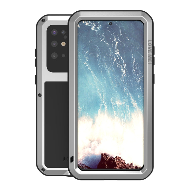 For Galaxy S20 Plus LOVE MEI Metal Shockproof Waterproof Dustproof Protective Case(Silver) - Galaxy Phone Cases by LOVE MEI | Online Shopping South Africa | PMC Jewellery