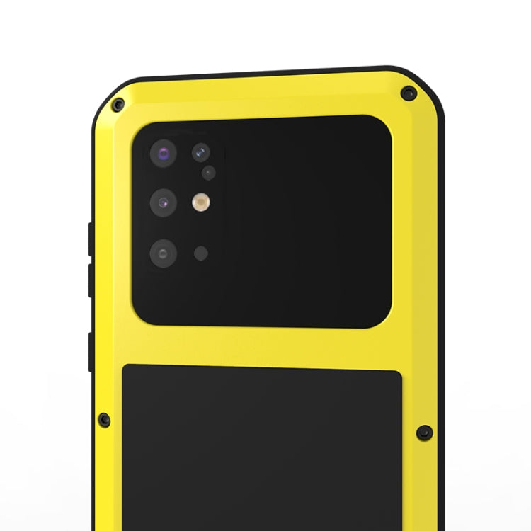 For Galaxy S20 Plus LOVE MEI Metal Shockproof Waterproof Dustproof Protective Case(Yellow) - Galaxy Phone Cases by LOVE MEI | Online Shopping South Africa | PMC Jewellery