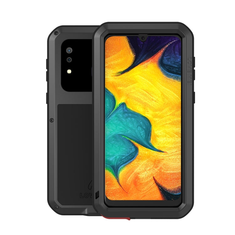 For Galaxy A30 LOVE MEI Metal Shockproof Waterproof Dustproof Protective Case(Black) - Galaxy Phone Cases by LOVE MEI | Online Shopping South Africa | PMC Jewellery