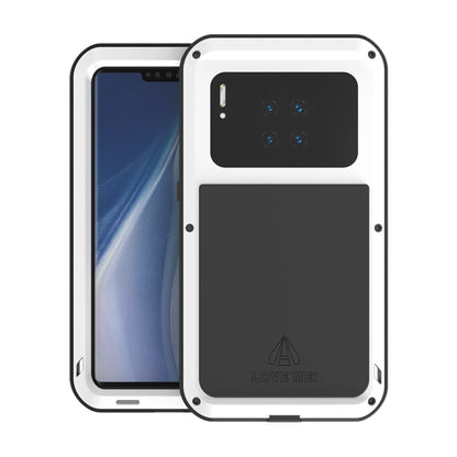 For Huawei Mate 30 Pro LOVE MEI Metal Shockproof Waterproof Dustproof Protective Case(White) - Huawei Cases by LOVE MEI | Online Shopping South Africa | PMC Jewellery | Buy Now Pay Later Mobicred