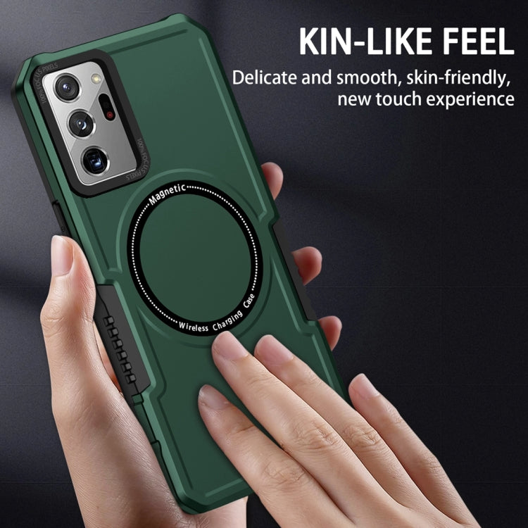 For Samsung Galaxy Note20 Ultra MagSafe Shockproof Armor Phone Case(Dark Green) - Galaxy Phone Cases by PMC TechLife | Online Shopping South Africa | PMC TechLife