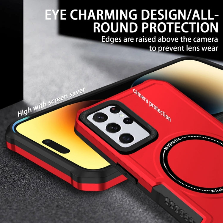 For Samsung Galaxy S23+ 5G MagSafe Shockproof Armor Phone Case(Red) - Galaxy S23+ 5G Cases by PMC TechLife | Online Shopping South Africa | PMC TechLife