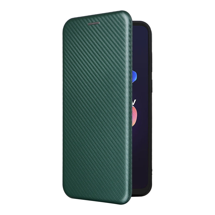 For Blackview A55 Pro Carbon Fiber Texture Horizontal Flip PU Phone Case(Green) - More Brand by PMC Jewellery | Online Shopping South Africa | PMC Jewellery | Buy Now Pay Later Mobicred