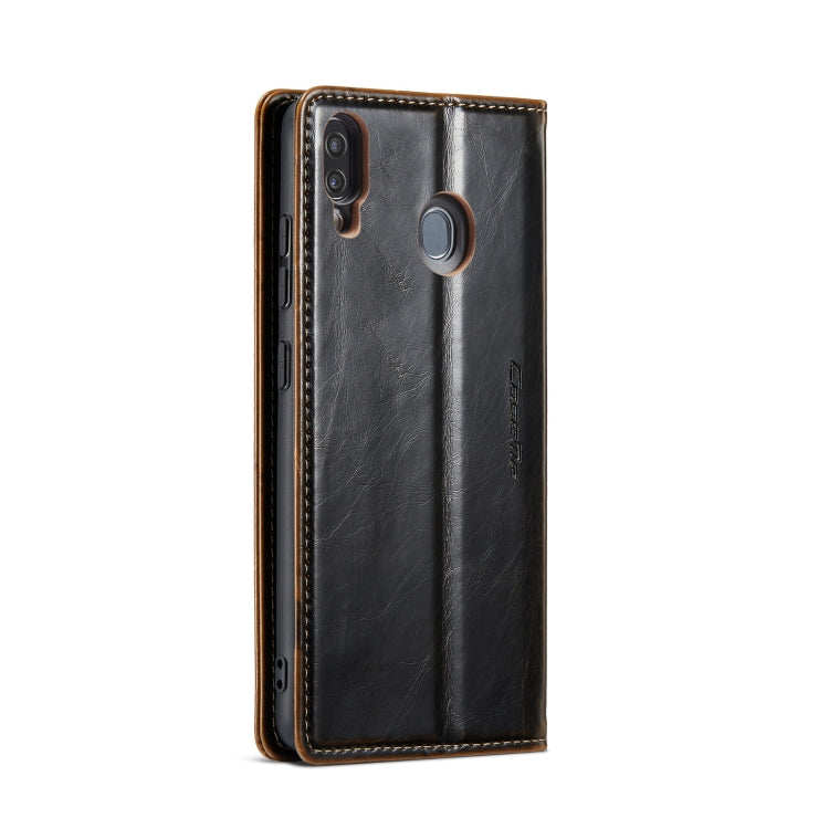 For Samsung Galaxy A20／A30／M10S CaseMe 003 Crazy Horse Texture Leather Phone Case(Coffee) - Galaxy Phone Cases by CaseMe | Online Shopping South Africa | PMC Jewellery | Buy Now Pay Later Mobicred