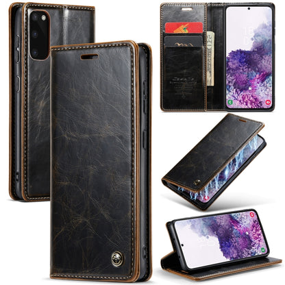 For Samsung Galaxy S20 CaseMe 003 Crazy Horse Texture Leather Phone Case(Coffee) - Galaxy Phone Cases by CaseMe | Online Shopping South Africa | PMC Jewellery | Buy Now Pay Later Mobicred