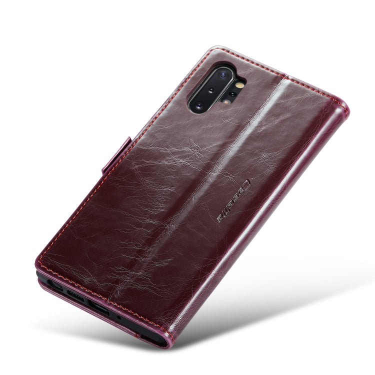 For Samsung Galaxy Note10+ CaseMe 003 Crazy Horse Texture Leather Phone Case(Wine Red) - Galaxy Phone Cases by CaseMe | Online Shopping South Africa | PMC Jewellery | Buy Now Pay Later Mobicred