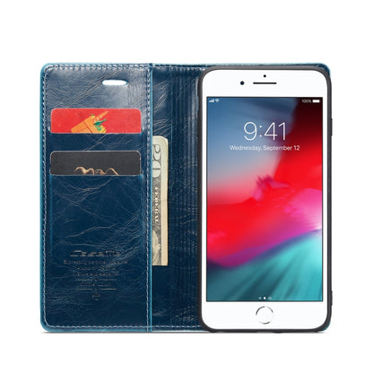 For iPhone 6 Plus/7 Plus/8 Plus CaseMe 003 Crazy Horse Texture Leather Phone Case(Blue) - More iPhone Cases by CaseMe | Online Shopping South Africa | PMC Jewellery | Buy Now Pay Later Mobicred