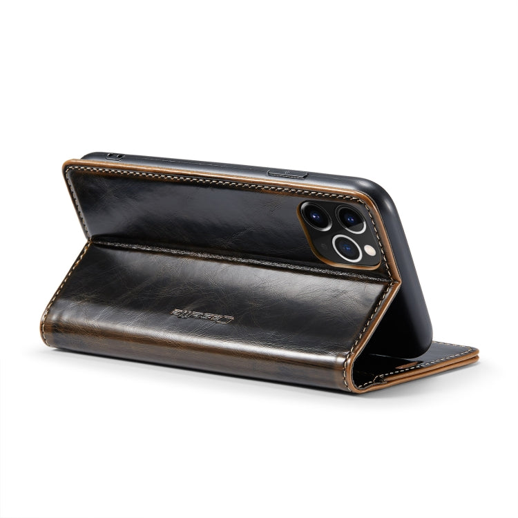 For iPhone 11 Pro CaseMe 003 Crazy Horse Texture Leather Phone Case(Coffee) - iPhone 11 Pro Cases by CaseMe | Online Shopping South Africa | PMC Jewellery | Buy Now Pay Later Mobicred