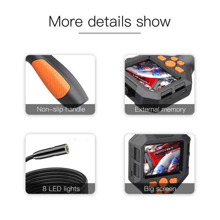 3.9mm P10 2.8 inch HD Handheld Endoscope with LCD Screen, Length:2m - free shipping - PMC TechLife - Order now!