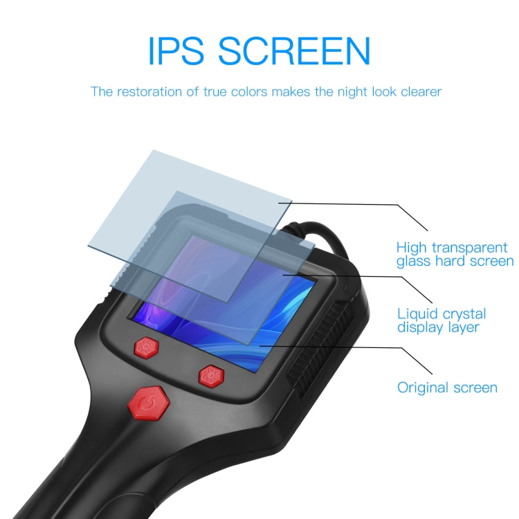 P100 8mm Side 2.4 inch HD Handheld Endoscope Hardlinewith with LCD Screen, Length:10m -  by PMC TechLife | Online Shopping South Africa | PMC TechLife | Buy Now Pay Later Mobicred