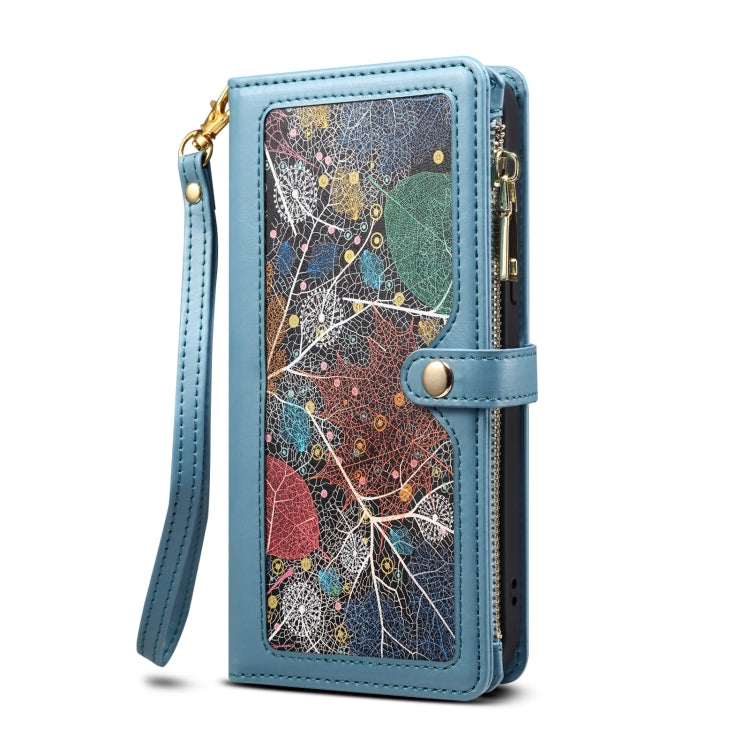 For Google Pixel 7 Pro 5G ESEBLE Star Series Lanyard Zipper Wallet RFID Leather Case(Blue) - Google Cases by ESEBLE | Online Shopping South Africa | PMC TechLife | Buy Now Pay Later Mobicred
