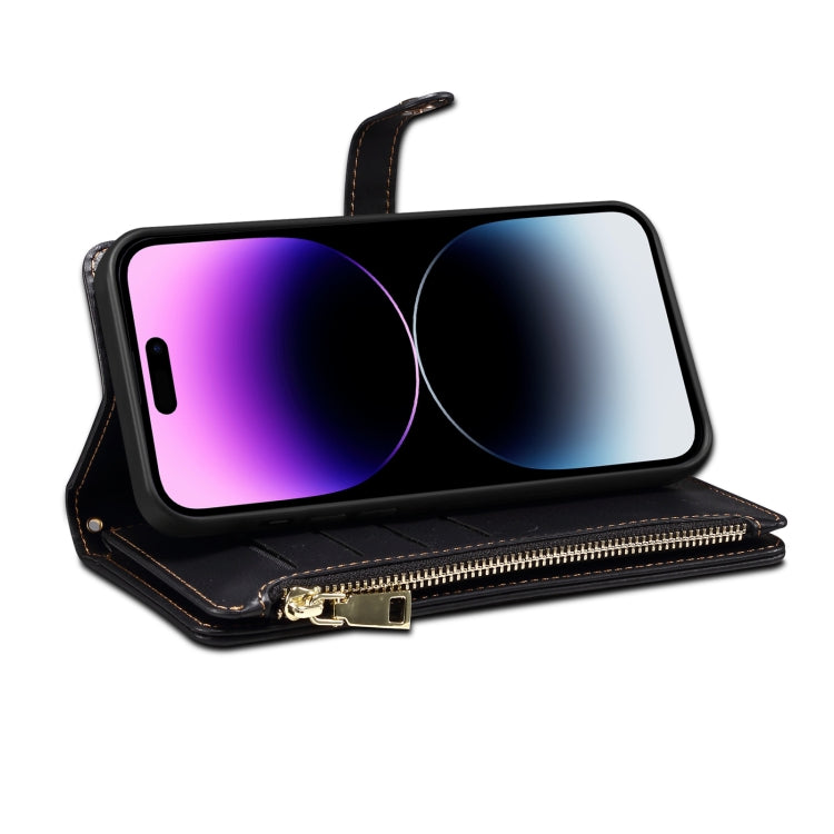 For Google Pixel 7 Pro 5G ESEBLE Star Series Lanyard Zipper Wallet RFID Leather Case(Black) - Google Cases by ESEBLE | Online Shopping South Africa | PMC TechLife | Buy Now Pay Later Mobicred