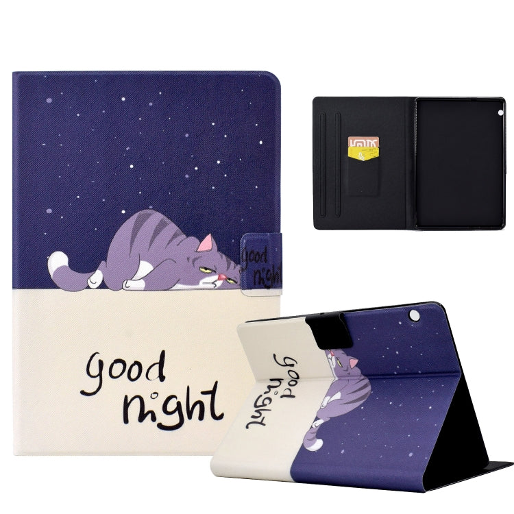 For Huawei MediaPad T5 Electric Pressed TPU Leather Tablet Case(Lazy Cat) - Huawei by PMC TechLife | Online Shopping South Africa | PMC TechLife | Buy Now Pay Later Mobicred