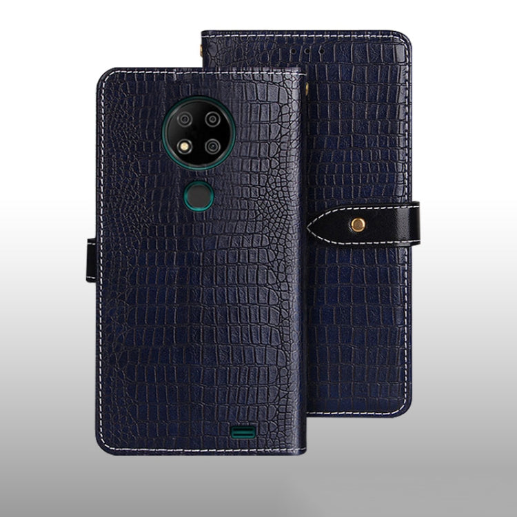 For Oukitel C19 Pro idewei Crocodile Texture Leather Phone Case(Dark Blue) - free shipping - PMC Jewellery - Order now!