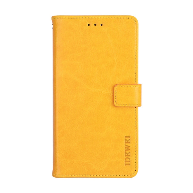 For Oukitel C19 Pro idewei Crazy Horse Texture Leather Phone Case(Yellow) - More Brand by idewei | Online Shopping South Africa | PMC Jewellery | Buy Now Pay Later Mobicred