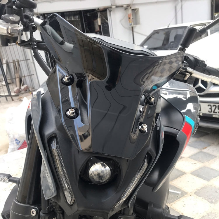 For Yamaha MT09 FZ09 21-22 Motorcycle Airflow Deflector Windshield(Black) - Ornamental Parts by PMC TechLife | Online Shopping South Africa | PMC TechLife | Buy Now Pay Later Mobicred