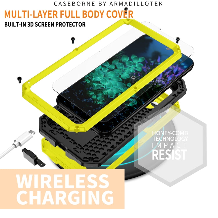 For Samsung Galaxy S23+ 5G R-JUST Sliding Camera Design Life Waterproof Dustproof Shockproof Phone Case(Yellow) - Galaxy S23+ 5G Cases by R-JUST | Online Shopping South Africa | PMC Jewellery