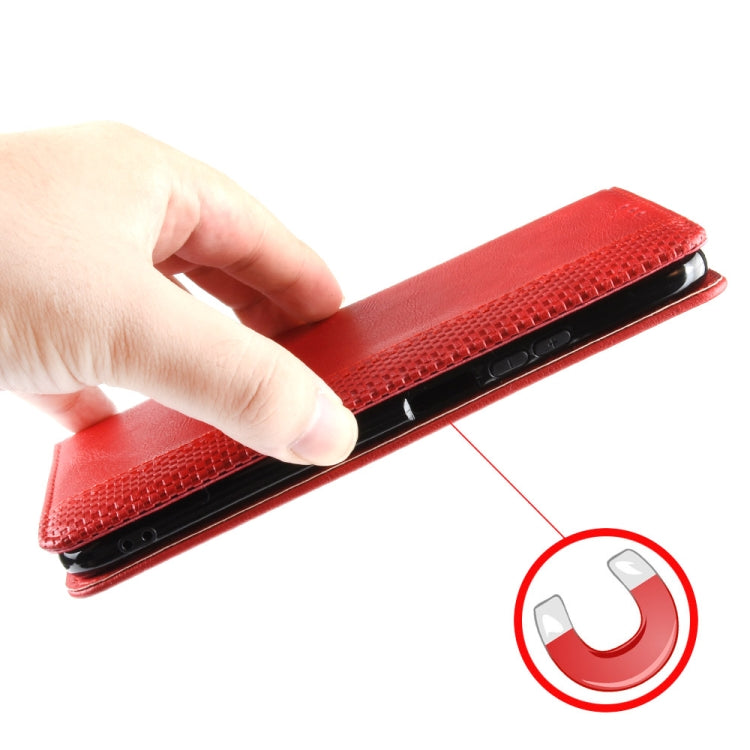 For Blackview BV5200 Magnetic Buckle Retro Texture Leather Phone Case(Red) - More Brand by PMC TechLife | Online Shopping South Africa | PMC TechLife | Buy Now Pay Later Mobicred