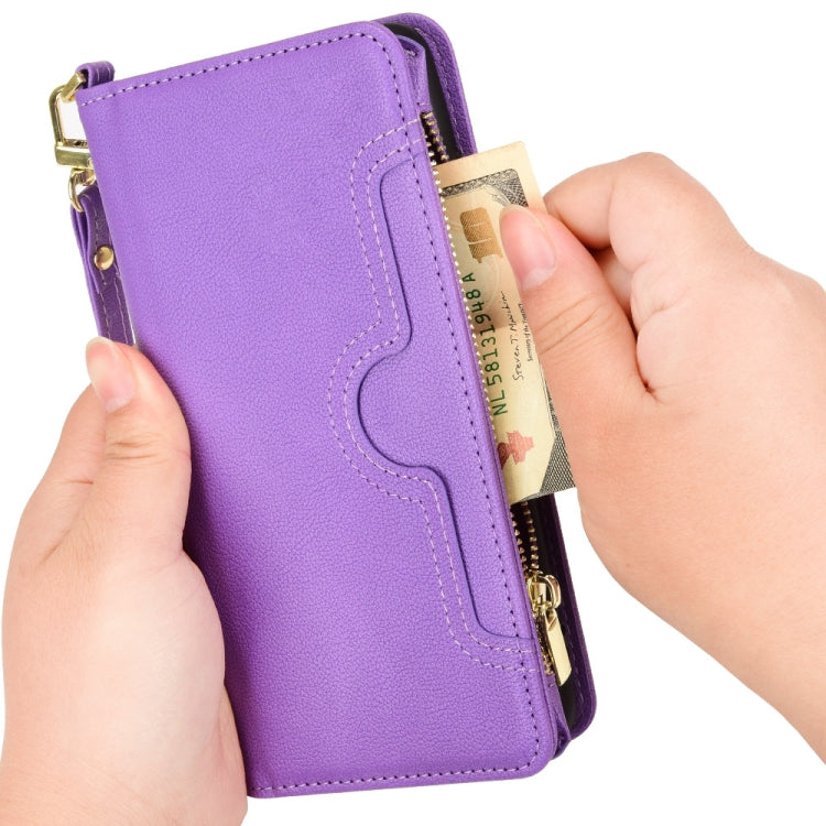 For Doogee S96 Pro Litchi Texture Zipper Leather Phone Case(Purple) - Doogee Cases by PMC TechLife | Online Shopping South Africa | PMC TechLife | Buy Now Pay Later Mobicred
