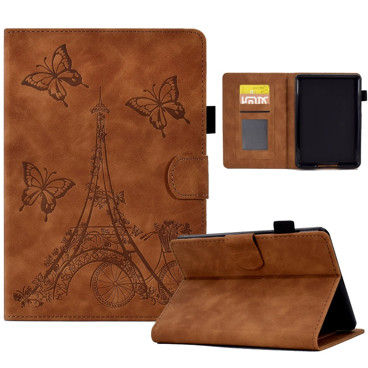 For Amazon Kindle Lite 2022 Tower Embossed Leather Smart Tablet Case(Brown) - free shipping - PMC TechLife - Order now!